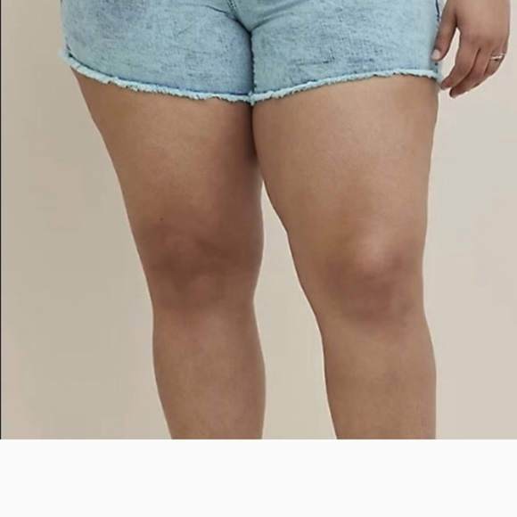 Torrid jean shorts teal blue acid wash  Size 16, NWT - Picture 3 of 11
